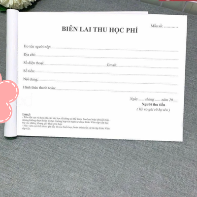 Biên lai thu học phí